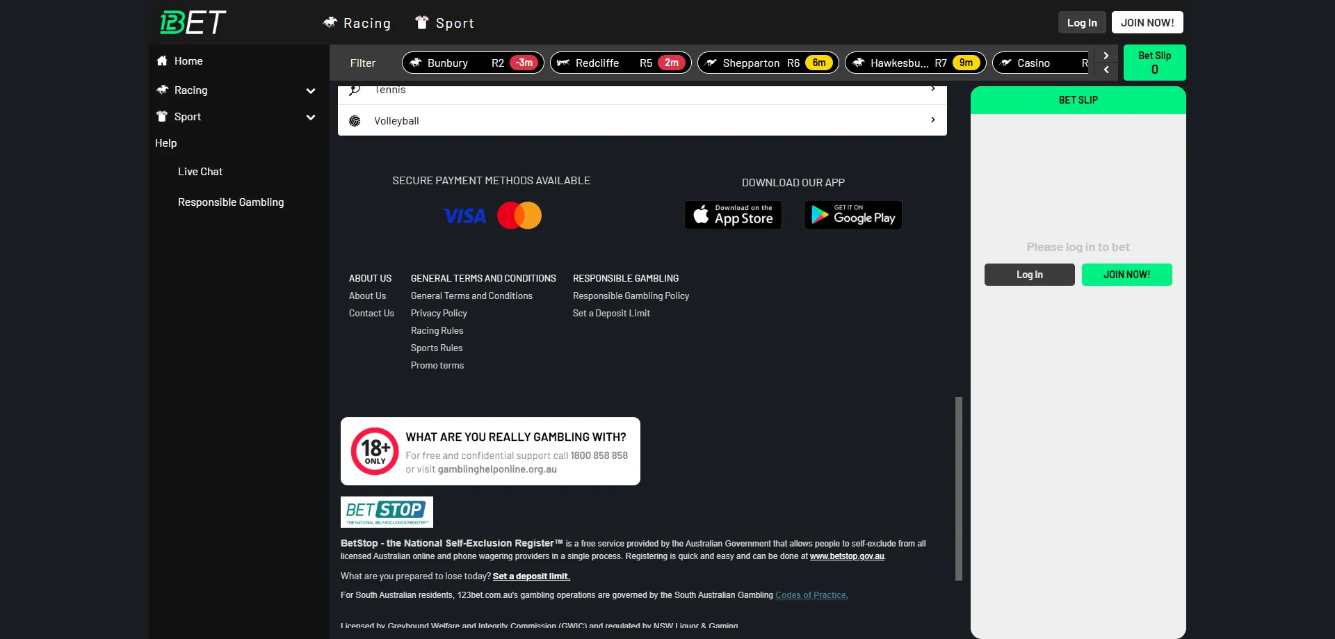 Visão geral da plataforma 123bet casino apostas online
